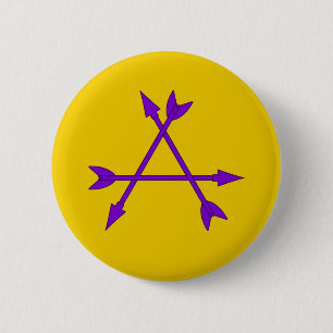 Macaron Rond 5 Cm Comté de l'insigne de populace de vol d'Arrow