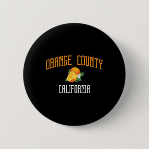 Macaron Rond 5 Cm Comté d'Orange Californie surf sur l'océan Pacifiq