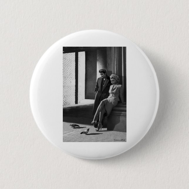 Macaron Rond 5 Cm CON19BWD1 Oiseaux d'un Feather.tif (Devant)