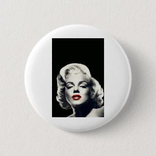 Macaron Rond 5 Cm CON24BW-V4 lèvres rouges Marilyn DANS BLACK.tif