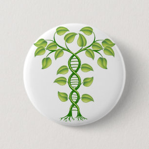 Macaron Rond 5 Cm Concept de plante d'ADN