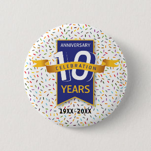 Macaron Rond 5 Cm Conception 10e ANNIVERSAIRE