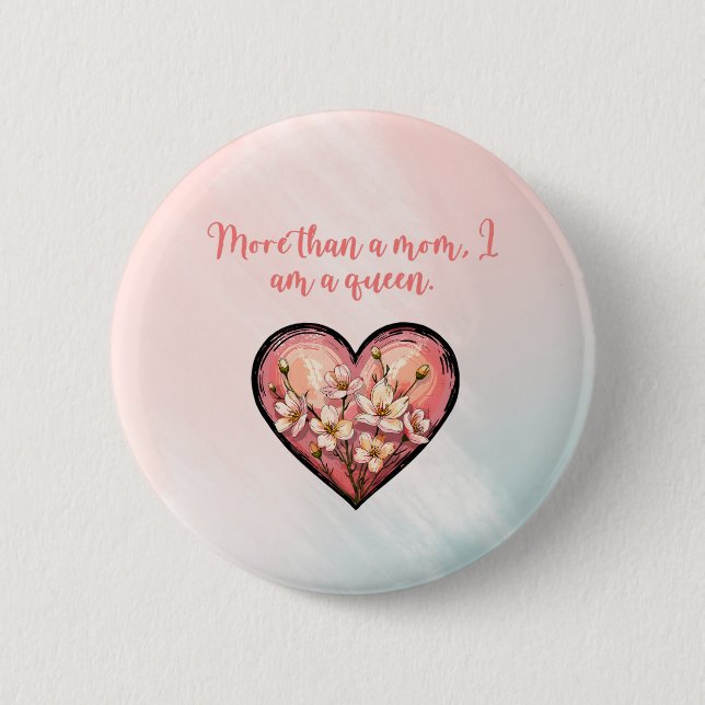 Macaron Rond 5 Cm Conception d'autonomisation Plus Qu'une Mère Je Su (Devant)