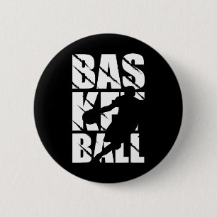 Macaron Rond 5 Cm Conception de basket-ball pour le joueur de basket