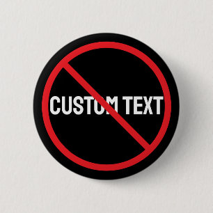 Macaron Rond 5 Cm Conception de bouton rond noir avec texte personna