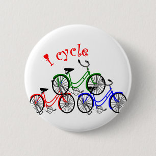 Macaron Rond 5 Cm Conception de cadeaux de cycliste (aller à vélo)