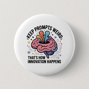 Macaron Rond 5 Cm Conception de cerveau d'innovation en intelligence
