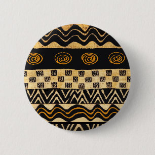 Macaron Rond 5 Cm Conception de chaman tribal africain