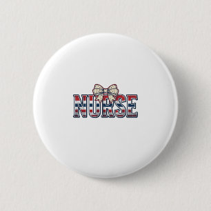 Macaron Rond 5 Cm Conception de chemise à nœud papillon d'infirmière