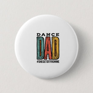 Macaron Rond 5 Cm Conception de chemise à typographie vintage Dance