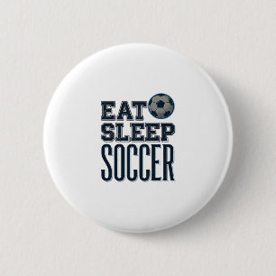 Macaron Rond 5 Cm Conception de chemise de football vintage Eat Slee