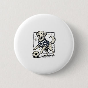 Macaron Rond 5 Cm Conception de chemise de gravure de chien de footb