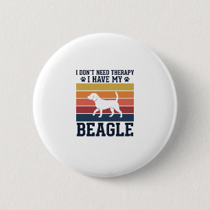 Macaron Rond 5 Cm Conception de chemise de thérapie pour chien Beagl
