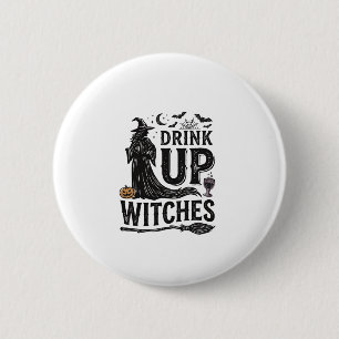 Macaron Rond 5 Cm Conception de chemise Halloween sorcières buvez vi