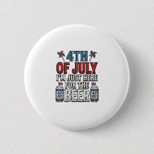 Macaron Rond 5 Cm Conception de chemise patriotique vintage de bière