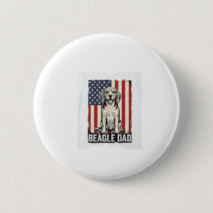 Macaron Rond 5 Cm Conception de chemise pour chien vintage patriotiq