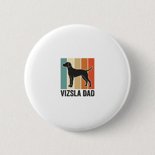 Macaron Rond 5 Cm Conception de chemise pour papa Vizsla vintage ama