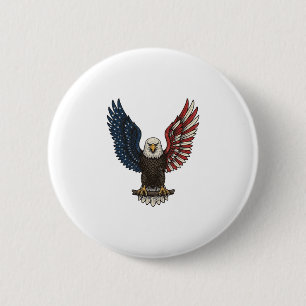 Macaron Rond 5 Cm Conception de chemise vectorielle aigle patriotiqu