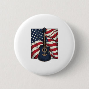 Macaron Rond 5 Cm Conception de chemise vectorielle drapeau patrioti