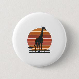 Macaron Rond 5 Cm Conception de chemise vectorielle Safari Coucher d
