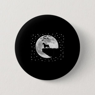 Macaron Rond 5 Cm Conception de chien halloween nuit effrayante boît