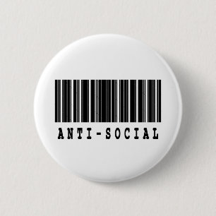 Macaron Rond 5 Cm conception de code-barres antisociale