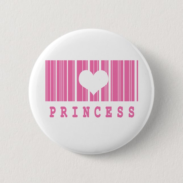 Macaron Rond 5 Cm conception de code-barres princesse (Devant)