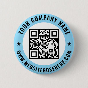 Macaron Rond 5 Cm Conception de code QR personnalisé pour la promoti