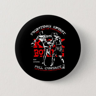 Macaron Rond 5 Cm Conception de combattant de kick boxing pour les f