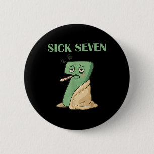 Macaron Rond 5 Cm Conception de costume d'Halloween Sick Seven pour