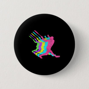 Macaron Rond 5 Cm Conception de couleurs des années 80 pour un coup
