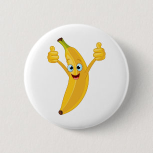 Macaron Rond 5 Cm Conception de dessin animé de banane