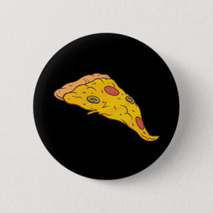 Macaron Rond 5 Cm Conception de dessin animé de morceau de pizza sav