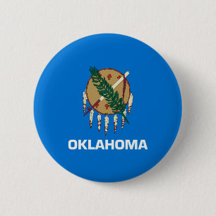 Macaron Rond 5 Cm Conception de drapeau d'état de l'Oklahoma