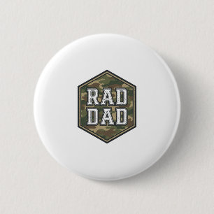 Macaron Rond 5 Cm Conception de gravure vintage hexagonale camouflée