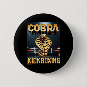 Macaron Rond 5 Cm Conception de kickboxing Cobra par Don Castillo