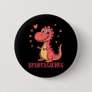 Macaron Rond 5 Cm Conception de la Saint-Valentin de dinosaure migno