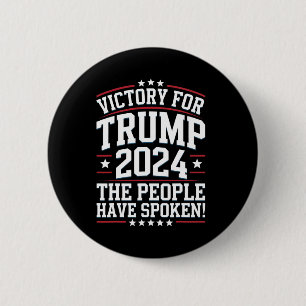 Macaron Rond 5 Cm Conception de la victoire de Trump 2024 pour ses p