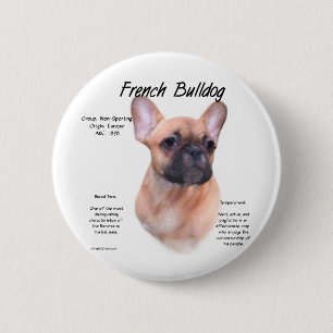 Macaron Rond 5 Cm Conception de l'histoire des Bulldog français