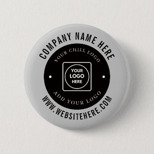Macaron Rond 5 Cm Conception de logo personnalisé métallisé argenté 