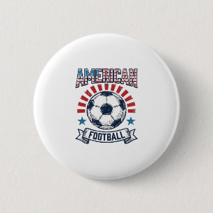 Macaron Rond 5 Cm Conception de maillot de football américain vintag