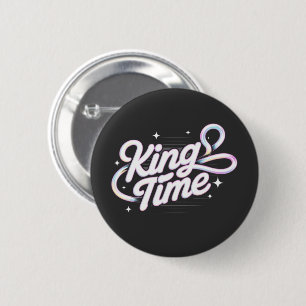 Macaron Rond 5 Cm Conception de motivation de typographie rétro King