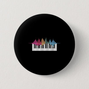 Macaron Rond 5 Cm Conception de piano drôle pour hommes femmes enfan