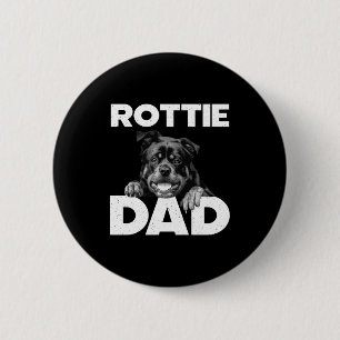 Macaron Rond 5 Cm conception de Rottweiler pour homme papa rottie Ro