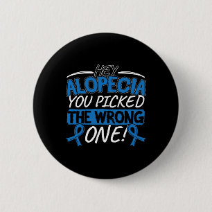 Macaron Rond 5 Cm Conception de sensibilisation Alopecia pour un sou