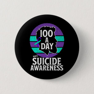 Macaron Rond 5 Cm Conception de sensibilisation au suicide chez les 