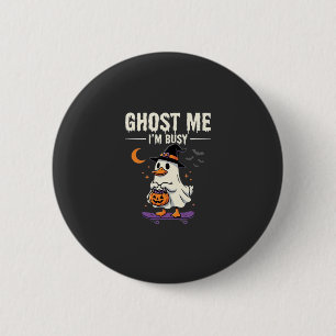 Macaron Rond 5 Cm Conception de skateboard Canard Fantôme Halloween_