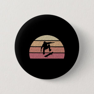 Macaron Rond 5 Cm Conception de skateboard rétro