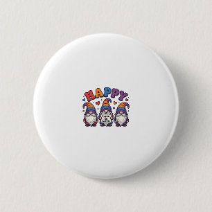 Macaron Rond 5 Cm Conception de t-shirt arc-en-ciel Gnome du mois de
