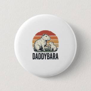 Macaron Rond 5 Cm Conception de T-shirt Daddybara Capybara Vintage S